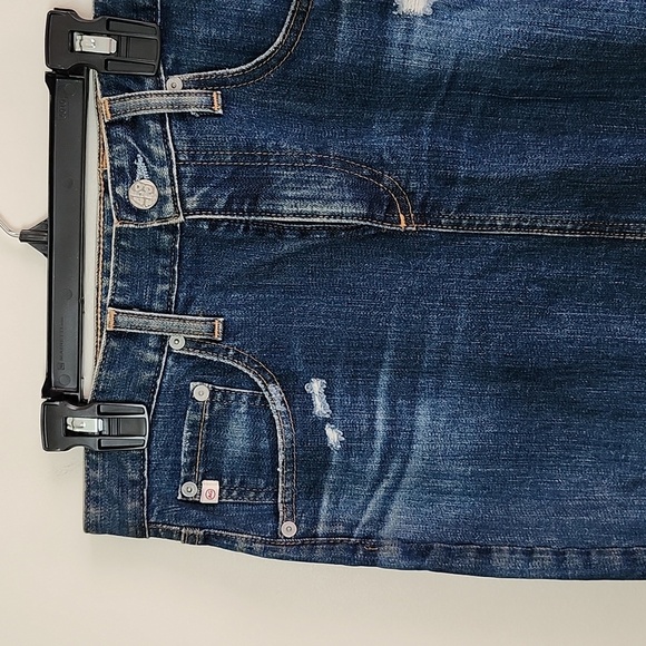 AG Adriano Goldschmied the Erin Pencil midi jean skirt distressed, women's 29. - Picture 2 of 8